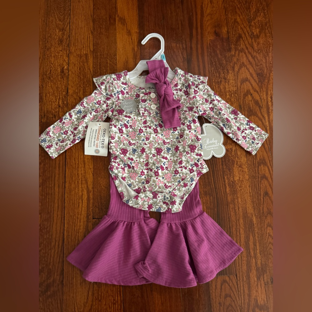 Essentials Floral and Purple Hair Accessory Set